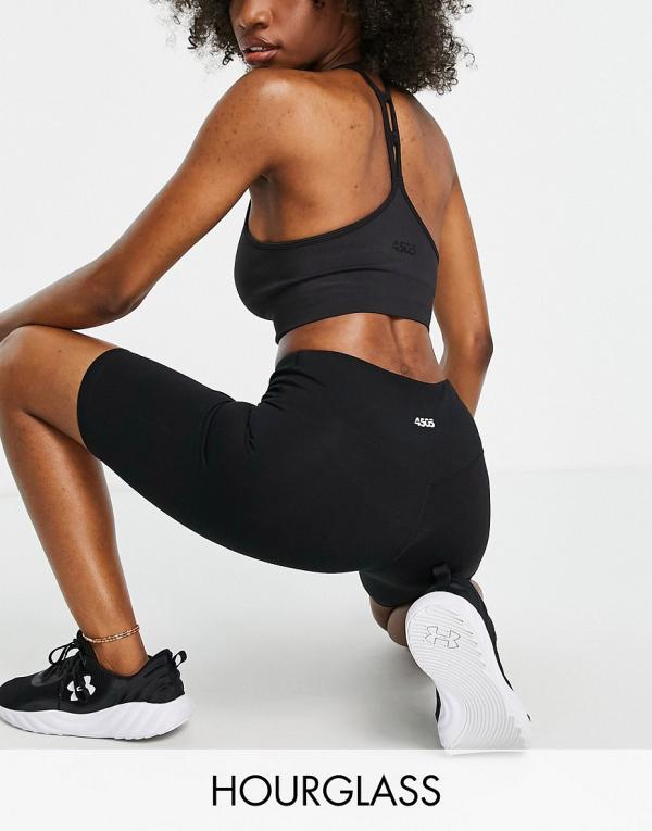 ASOS 4505 Hourglass Icon 20cm legging shorts in cotton touch in black
