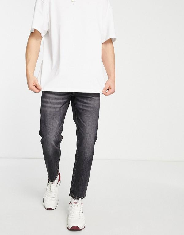ASOS DESIGN Cone Mill Denim classic rigid 'American classic' jeans in washed black