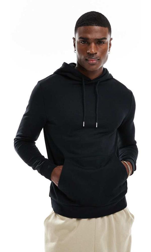 ASOS DESIGN essential hoodie in black