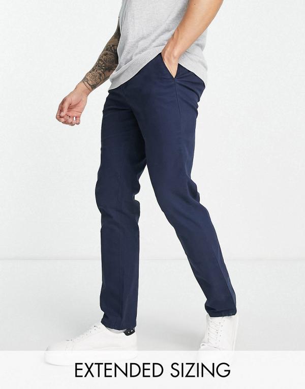 ASOS DESIGN slim chinos in navy