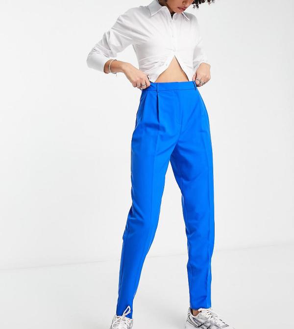 ASOS DESIGN Tall smart tapered pants in blue