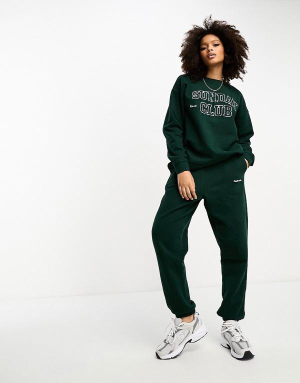4th & Reckless Sunday trackies in forest green