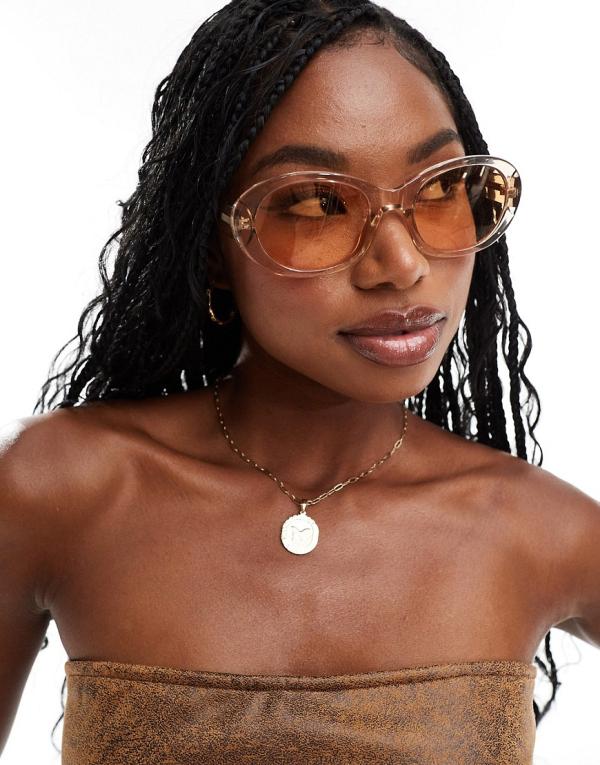 A.Kjaerbede Anma round sunglasses in champagne-Pink