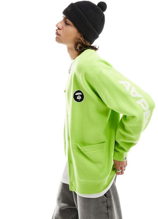 Aape By A Bathing Ape Now knitted cardigan in green