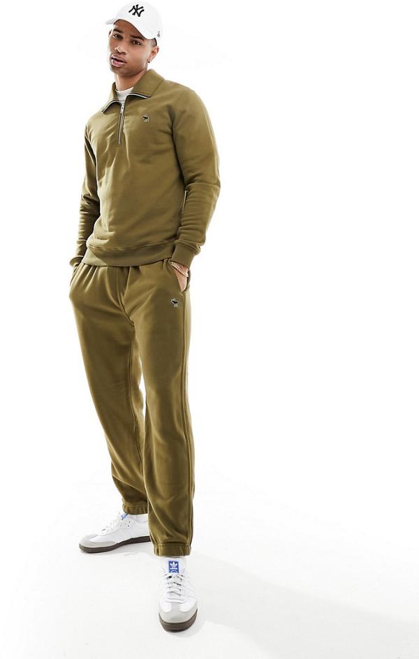 Abercrombie & Fitch icon logo french terry sweat trackies in olive green (part of a set)