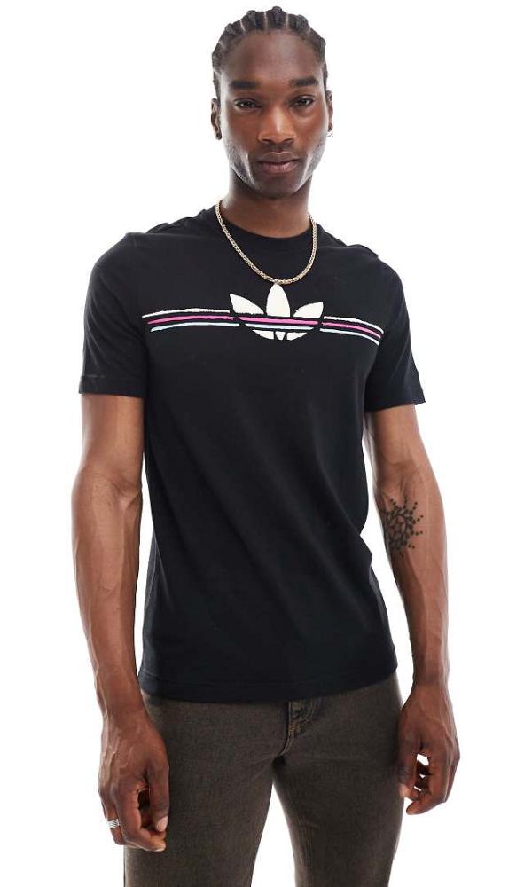 adidas Originals 80s graphic logo tee in black