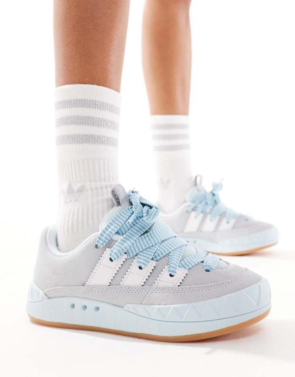 adidas Originals adimatic sneakers in pale blue