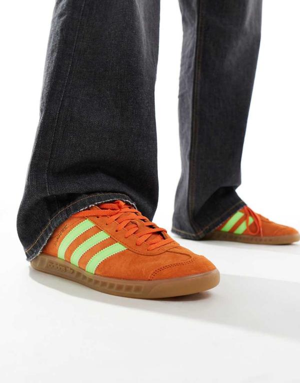 adidas Originals Hamburg sneakers in orange and yellow-Multi