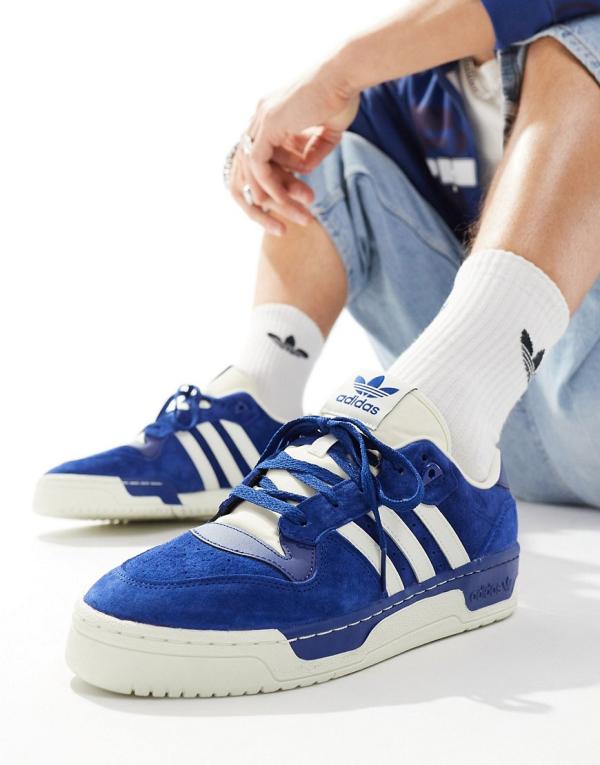 adidas Originals Rivalry Low sneakers in retro navy and off white