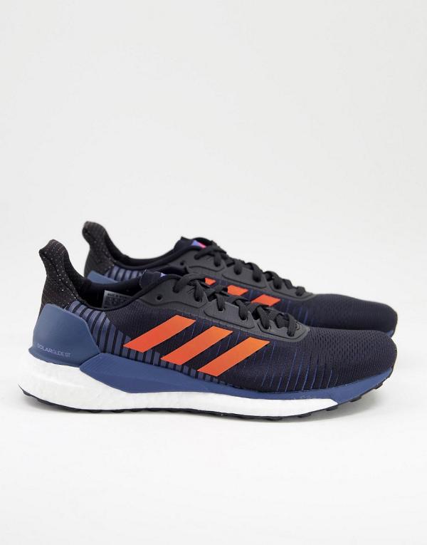 adidas Running Solar glide trainers in black and red
