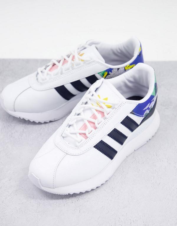 adidas SL Andridge sneakers in white and pink