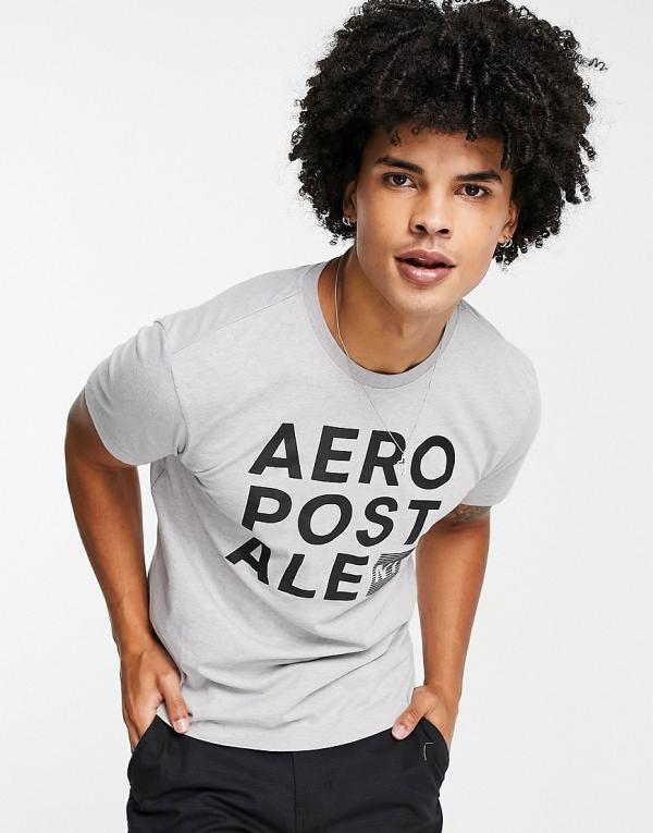 Aeropostale front logo t-shirt in grey