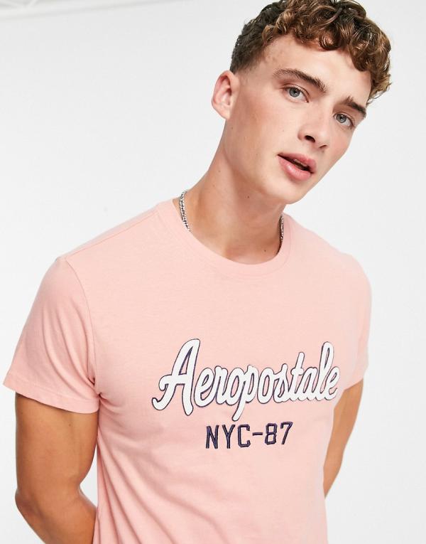 Aeropostale front logo t-shirt in pink