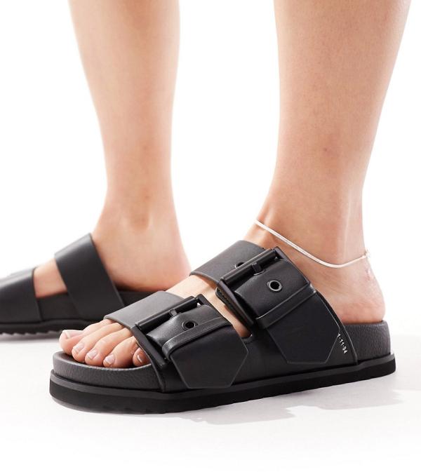 AllSaints Sian leather chunky sandals in black