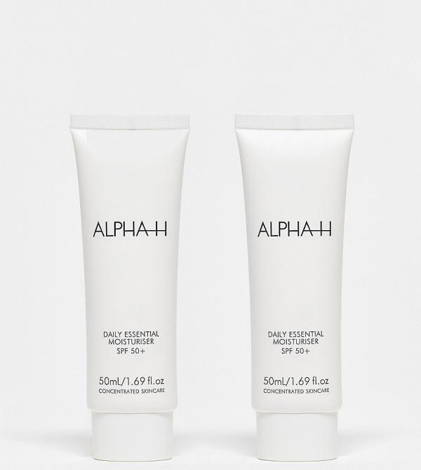 Alpha-H ASOS Exclusive Daily Essential Moisturiser SPF50+ 50ml Duo (Save 21%)-No colour