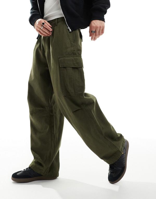 Alpha Industries Aircraft loose fit cargo pants in dark olive-Green