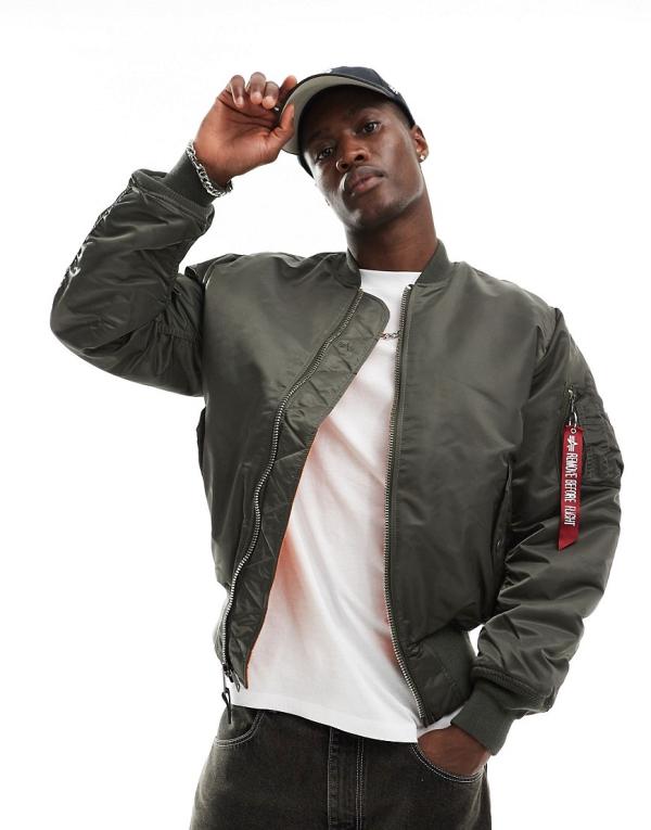 Alpha Industries MA1 bomber jacket in grey green