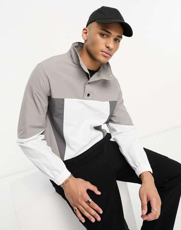 Another Influence nylon track jacket in grey (part of a set)