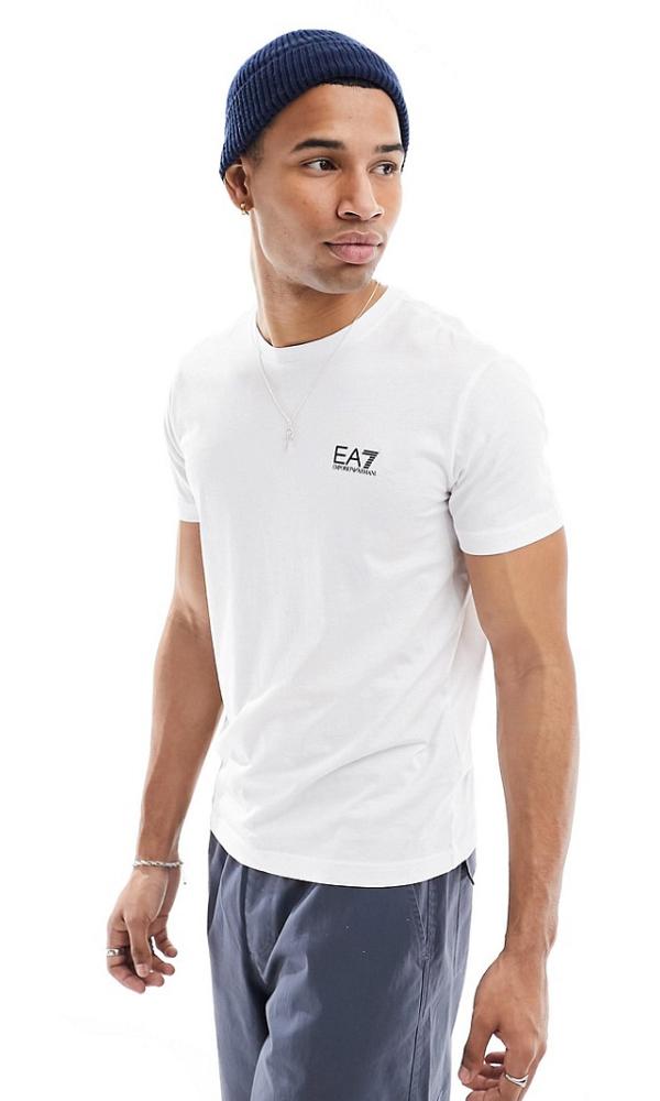 Armani EA7 small logo t-shirt in white