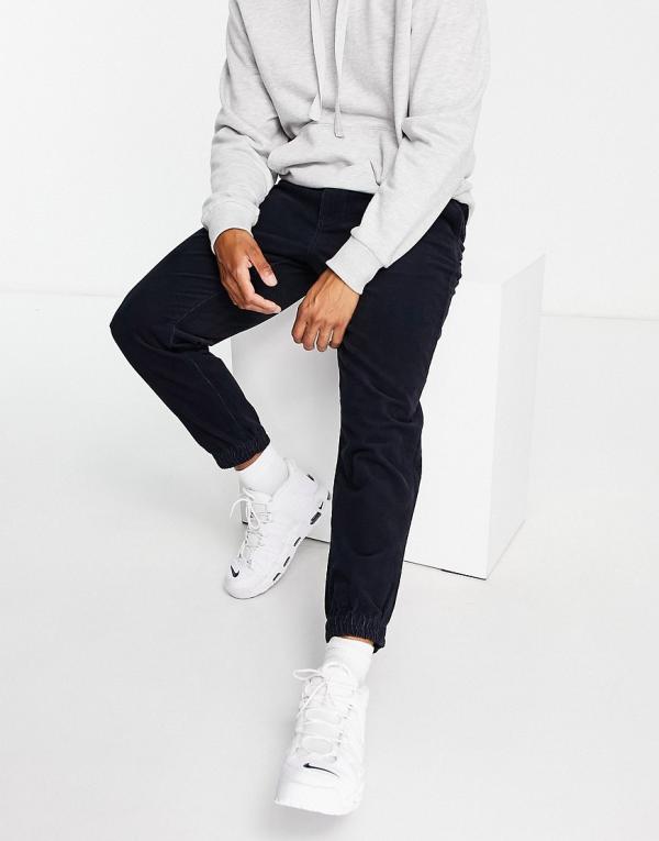 Armani Exchange tapered cord pants in navy