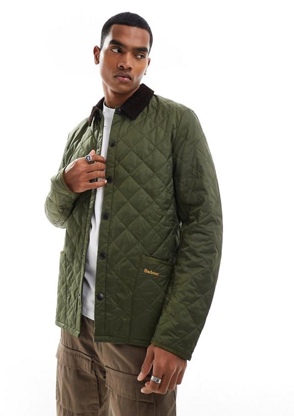 Barbour Heritage Liddesdale quilted jacket in olive-Green