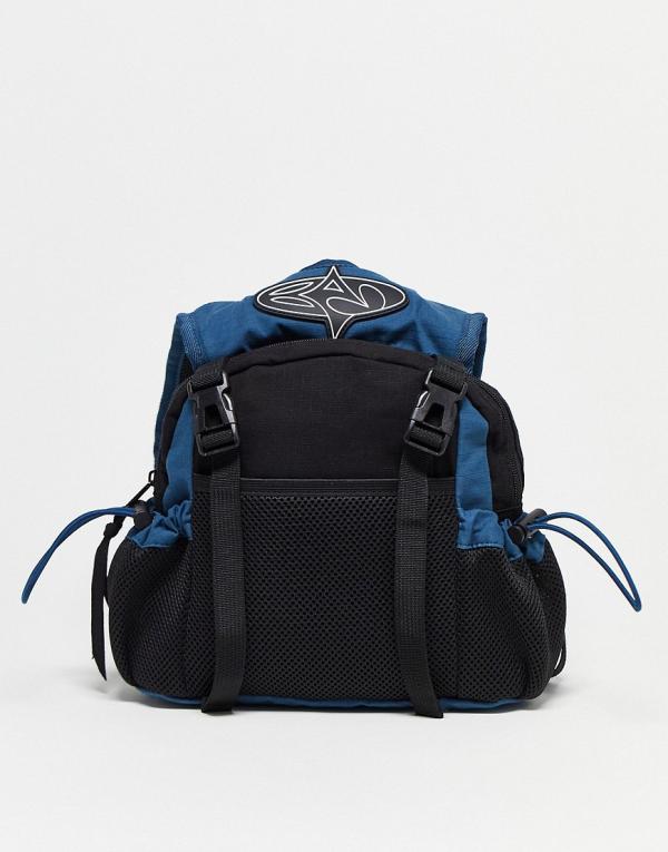 Basic Pleasure Mode Halo backpack in black and blue-Multi