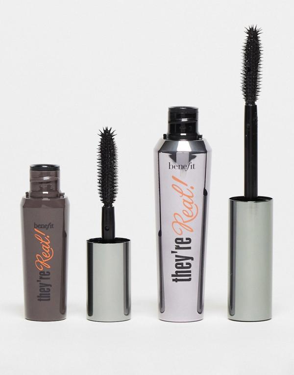 Benefit Lashes For Real They're Real! Mascara Booster Set (worth £42)-Black