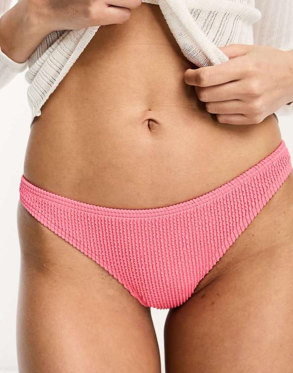 Billabong Summer High Tropic high waist bikini bottoms in pink