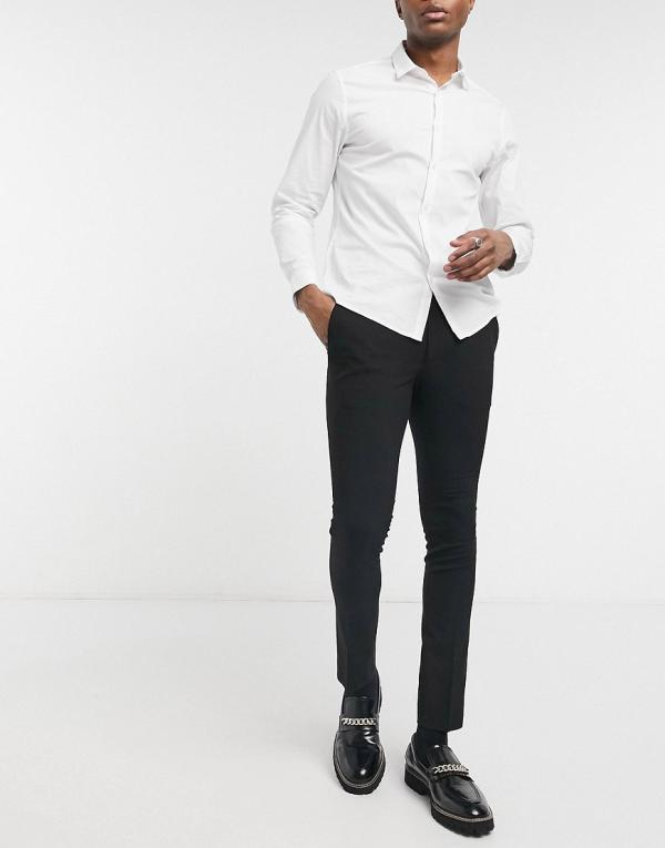 Bolongaro Trevor plain skinny suit pants in black