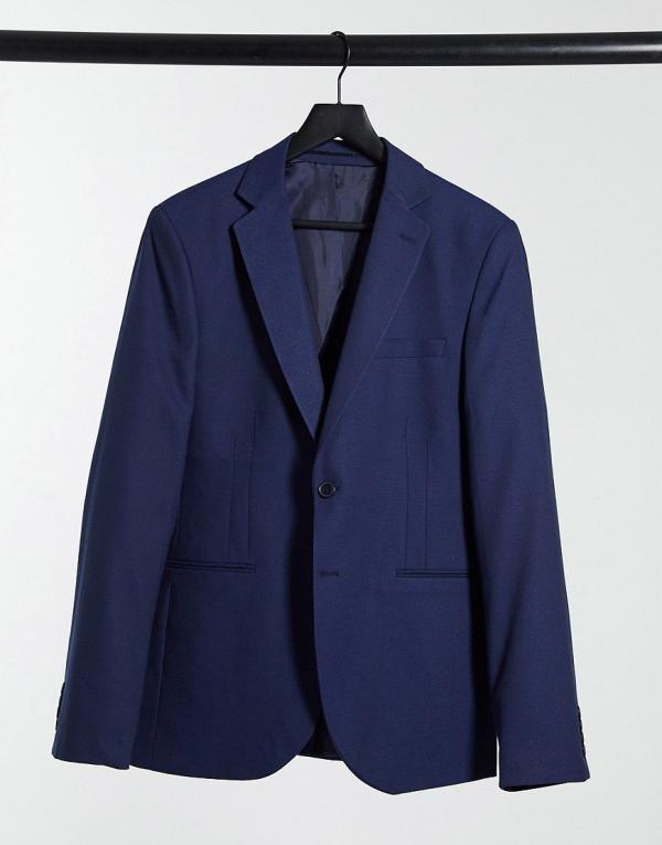 Bolongaro Trevor plain super skinny suit jacket in navy