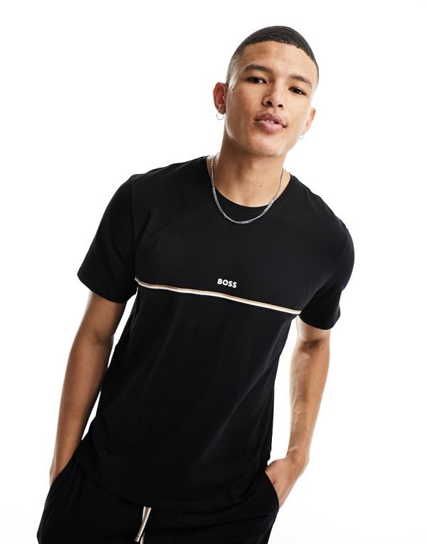 BOSS Bodywear Unique t-shirt with small logo in black