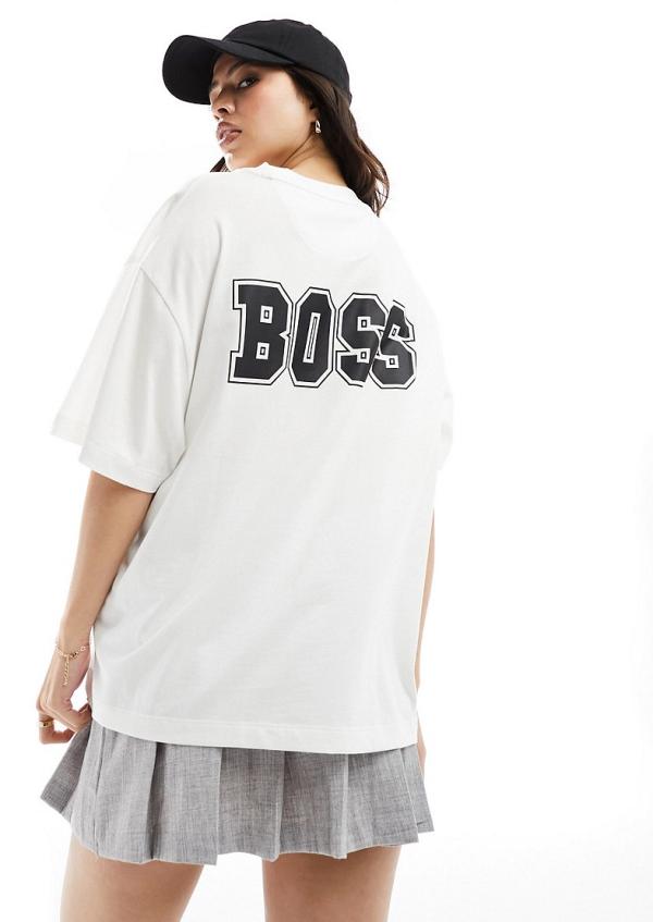 BOSS boyfriend t-shirt in white