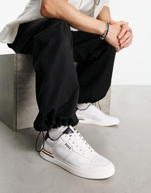 BOSS Clint Tenn sneakers in open white