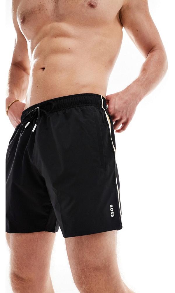 BOSS Iconic swim shorts in black