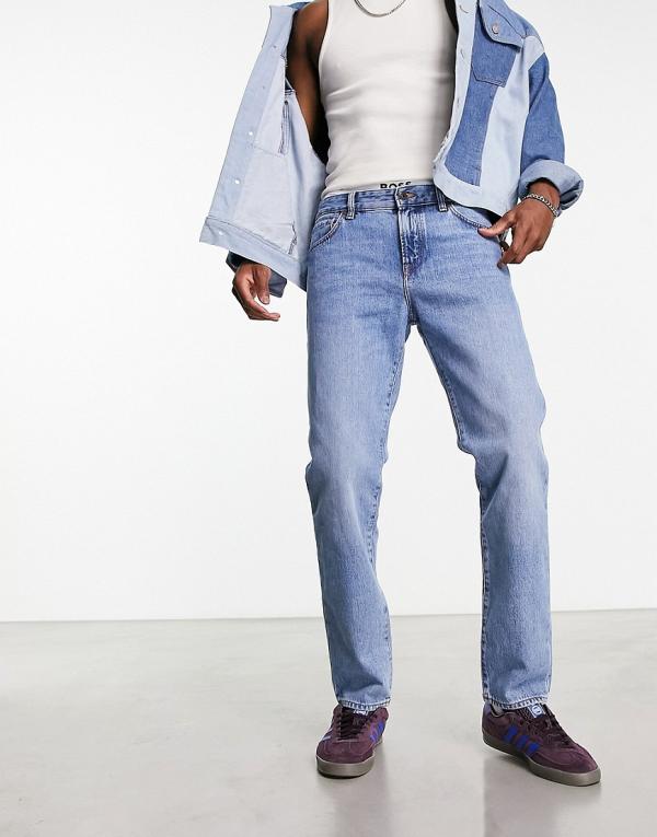 BOSS Orange Re.Maine straight fit jeans in light wash-Blue