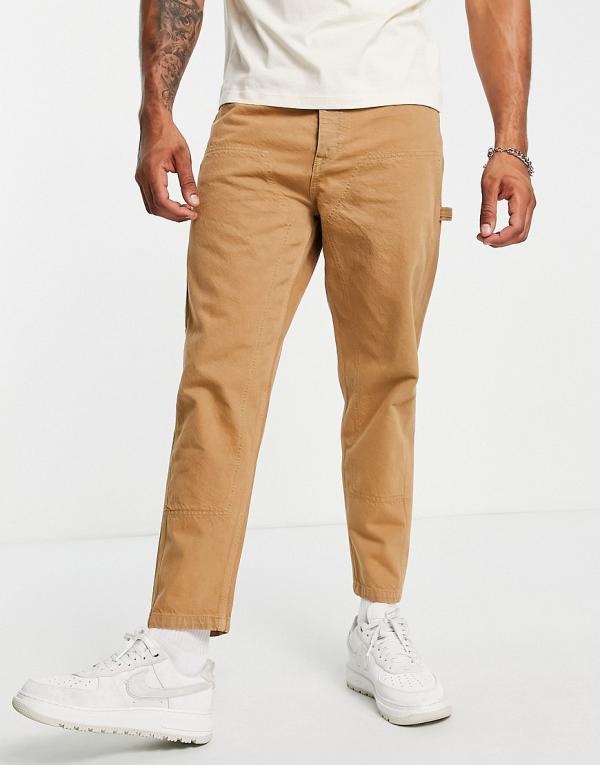 BOSS Orange Tatum tapered fit jeans in medium beige-Neutral