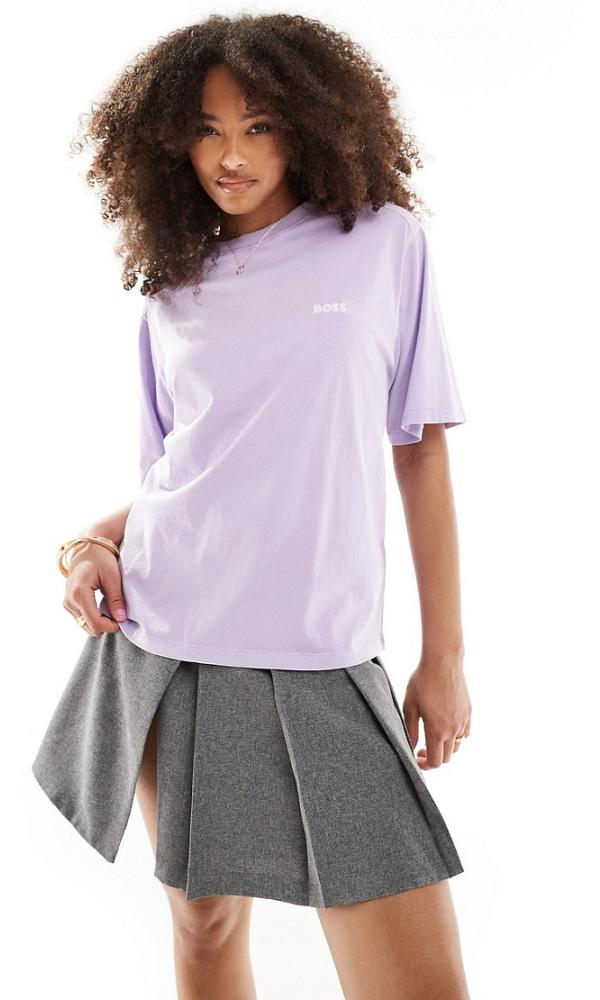 BOSS oversized t-shirt in lilac-Purple