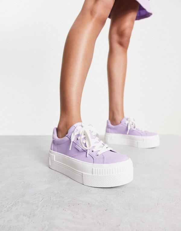 Buffalo Paired flatform sneakers in purple