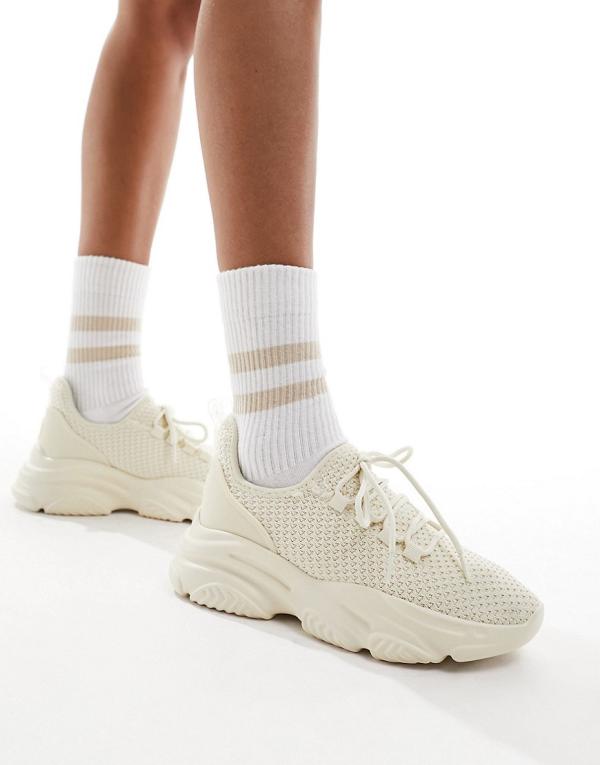 Call It Spring Trixi chunky runner sneakers in cream-White
