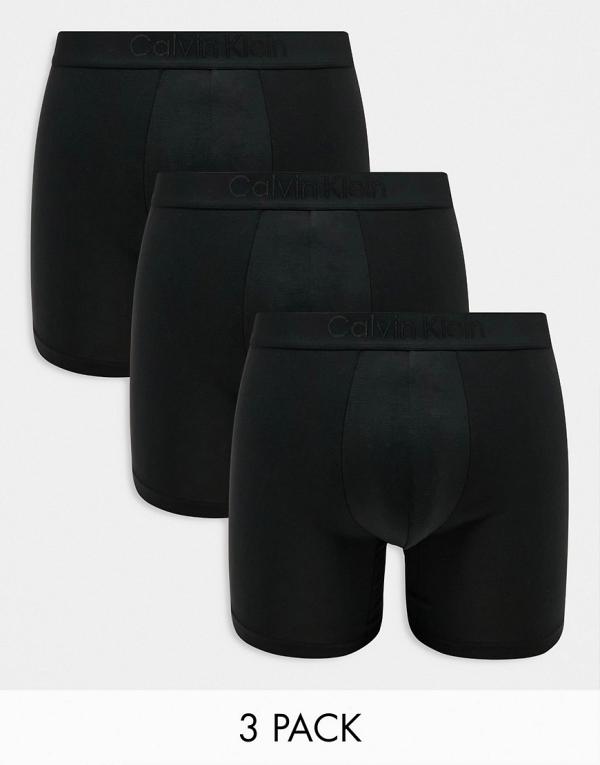 Calvin Klein CK Black 3 pack boxer briefs in black