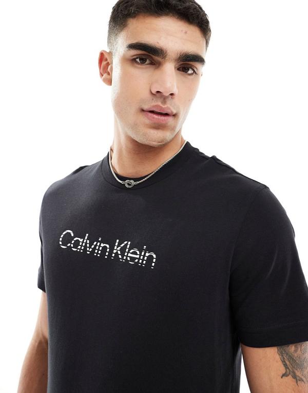 Calvin Klein degrade logo t-shirt in black