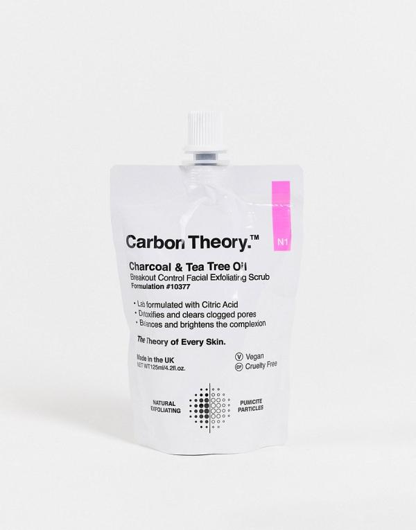 Carbon Theory Charcoal & Tea Tree Oil Breakout Control Facial Exfoliating Scrub 125g-No colour
