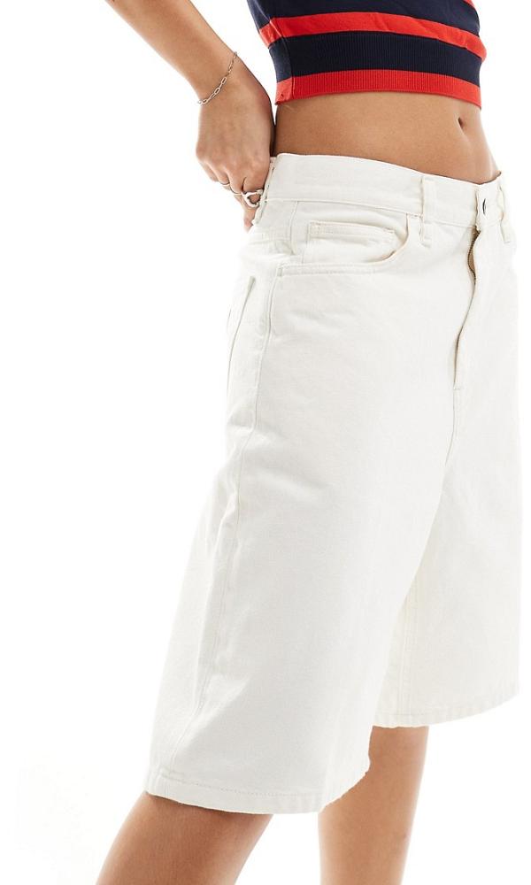 Carhartt WIP Brandon denim shorts in white