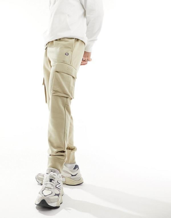 Champion cuffed cargo pants in beige-Neutral