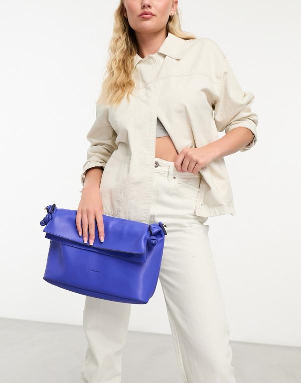 Claudia Canova slouchy clutch bag in blue