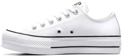 Converse Chuck Taylor All Star leather Lift Ox sneakers in white