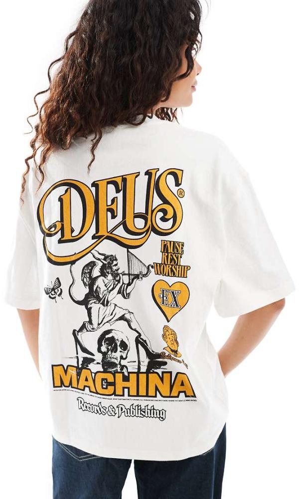 Deus Ex Machine Joy graphic t-shirt in white