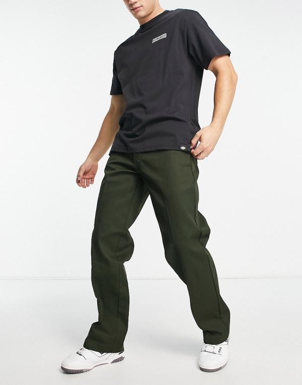 Dickies 874 straight fit work chino pants in olive green