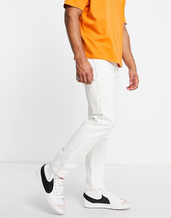 Dickies Duck Canvas carpenter pants in off white