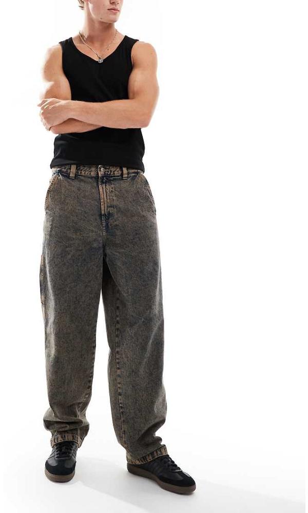 Dickies Madison baggy fit denim jeans in overdye washed brown